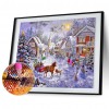 Christmas Snow Carriage  - Partial Round Diamond -