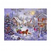 Christmas Snow Carriage  - Partial Round Diamond -