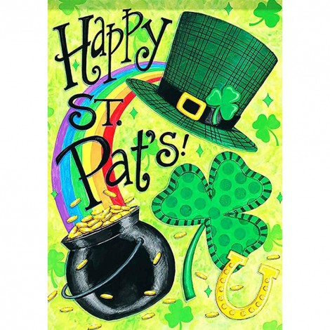 Happy ST Pats - Full Round Diamond - 30x40cm