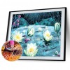 Elegant Lotus - Full Round Diamond - 50x40cm