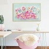 DIY Resin Love Pink Blossom Picture Full Drill Round Diamond Painting Kit