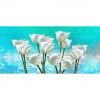 DIY Full Round Diamond Painting White Tulips Rhinestone Wall Picture Crafts