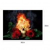 Fire Rose - Full Round Diamond - 40x30cm