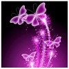 DIY 5D Diamond Purple Butterfly Painting