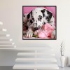 Dog Flower  - Full Diamond Painting - 30x30cm