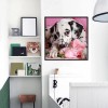 Dog Flower  - Full Diamond Painting - 30x30cm