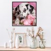 Dog Flower  - Full Diamond Painting - 30x30cm