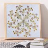 Floral Clock - Special Shaped Diamond - 35x35cm