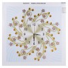 Floral Clock - Special Shaped Diamond - 35x35cm