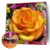 Elegant Flower Poster - Full Round Diamond - 30x30cm