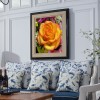 Elegant Flower Poster - Full Round Diamond - 30x30cm