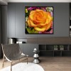 Elegant Flower Poster - Full Round Diamond - 30x30cm