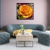 Elegant Flower Poster - Full Round Diamond - 30x30cm