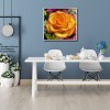 Elegant Flower Poster - Full Round Diamond - 30x30cm