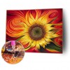 Enthusiastic Sunflower - Full Square Diamond - 50x40cm