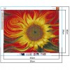 Enthusiastic Sunflower - Full Square Diamond - 50x40cm